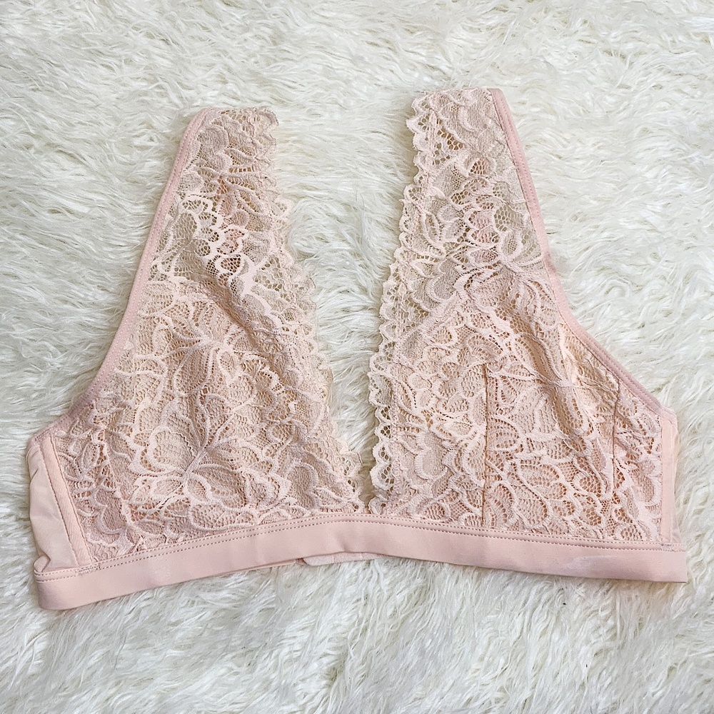 Xhiliration - Lace Bra - Cream/Pink